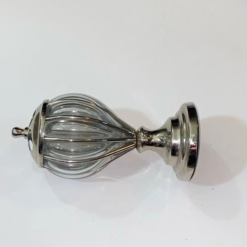 Amber Home Goods Toothbrush Holder Color White Silver Glass